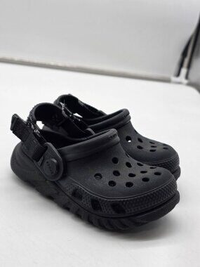 Crocs Clog Shoes Kids Size 6 Duet Max II Adjustable Strap Slip On Sandals Damage